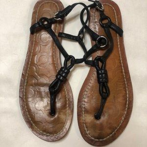 Coach Black Sandals Size 8.5